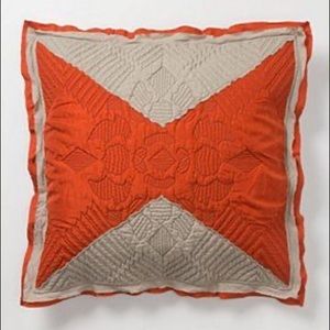 Anthropologie Keo Silk Cotton Euro Sham 26in NWOT